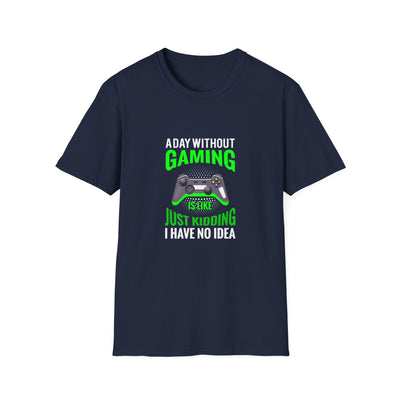 A day without gaming men's tshirt in navy